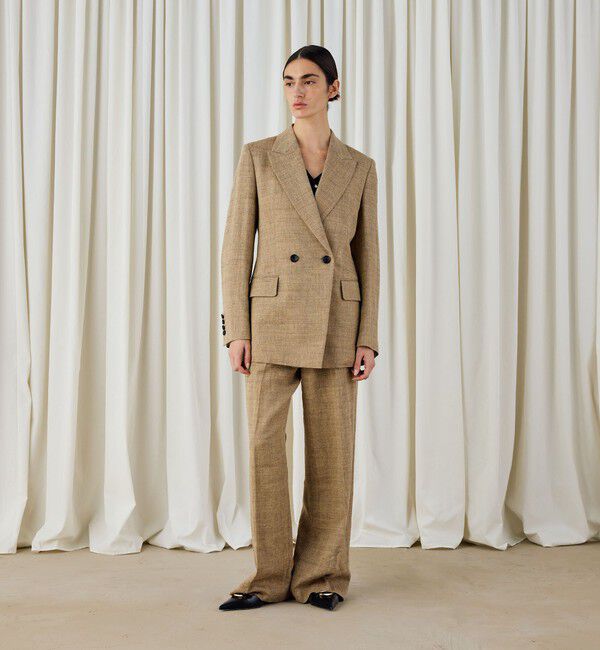 DES PRES「リネンシルクコットンヘリンボーン ダブルブレストジャケット」|テーラードジャケット|