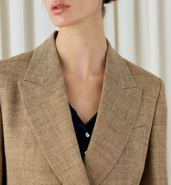 DES PRES「リネンシルクコットンヘリンボーン ダブルブレストジャケット」|テーラードジャケット|