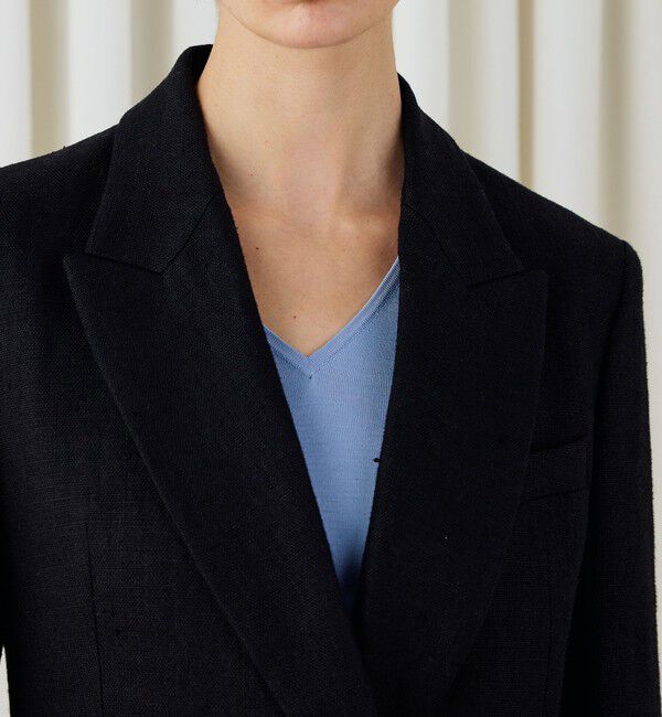 DES PRES「ウェットリネン ダブルブレストジャケット」|テーラードジャケット|