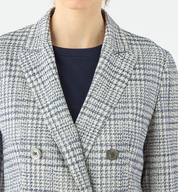 TOMORROWLAND collection「シャドーグレンチェック ダブルブレストライトジャケット」|テーラードジャケット|