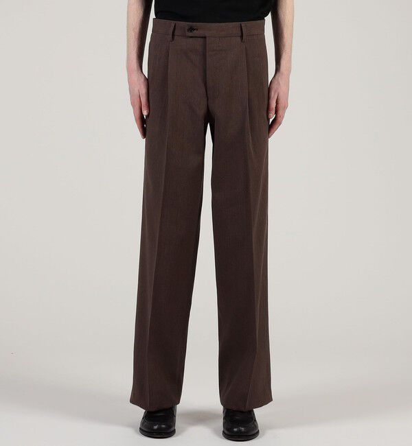 TOMORROWLAND MENS「ヘンプコットン 2プリーツ ワイドスラックス」|スラックス|