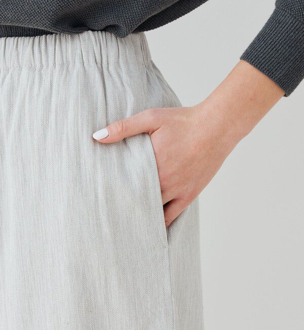 GALERIE VIE「コットンリネン ビスコース ストレッチ イージーワイドパンツ」|その他|