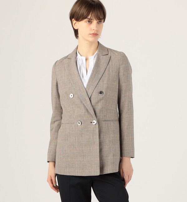 TOMORROWLAND collection「グリーンウィンドウ ダブルブレストジャケット」|テーラードジャケット|