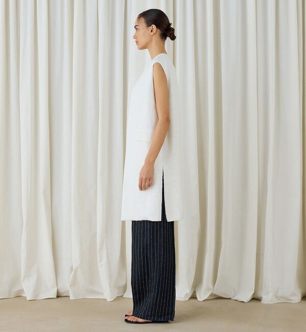 DES PRES「ファブリックコンビ ロングジレ」|ベスト・ジレ|