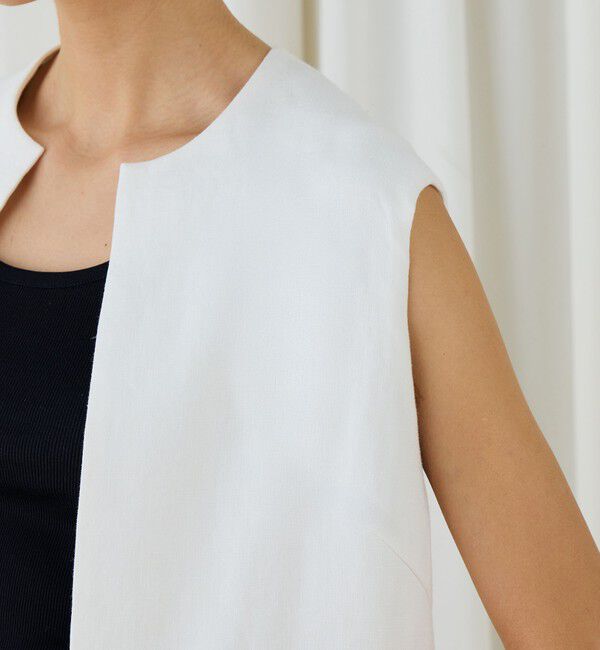 DES PRES「ファブリックコンビ ロングジレ」|ベスト・ジレ|