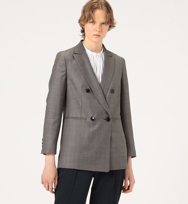 TOMORROWLAND collection「365 GLEN CHECK ダブルブレストジャケット」|テーラードジャケット|