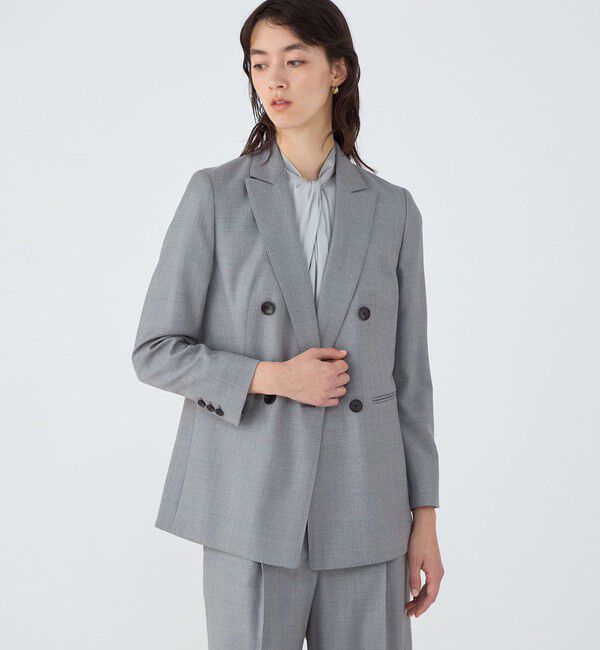 TOMORROWLAND collection「ZELANDER GLEN CHECK ダブルブレストジャケット」|テーラードジャケット|