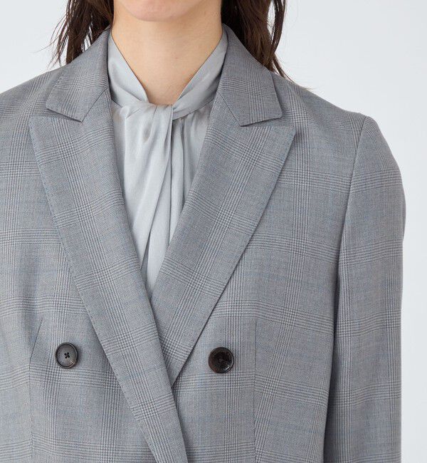 TOMORROWLAND collection「ZELANDER GLEN CHECK ダブルブレストジャケット」|テーラードジャケット|