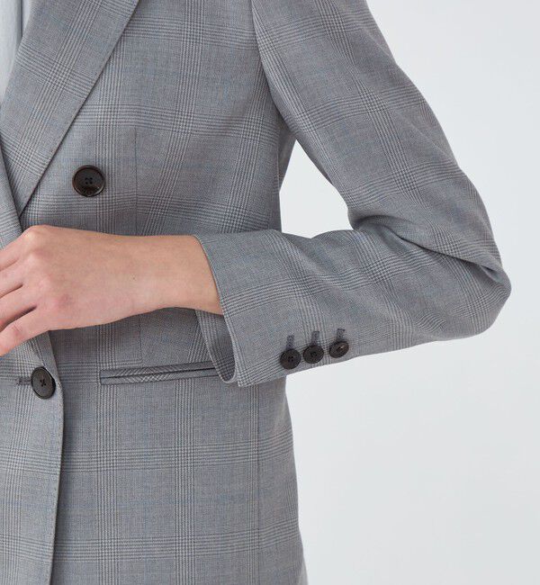 TOMORROWLAND collection「ZELANDER GLEN CHECK ダブルブレストジャケット」|テーラードジャケット|
