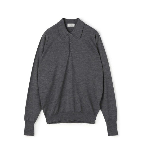 TOMORROWLAND BUYING WEAR「JOHN SMEDLEY  DORSET メリノウール ポロカラープルオーバーニット 」|ニット・セーター|15 CHARCOAL