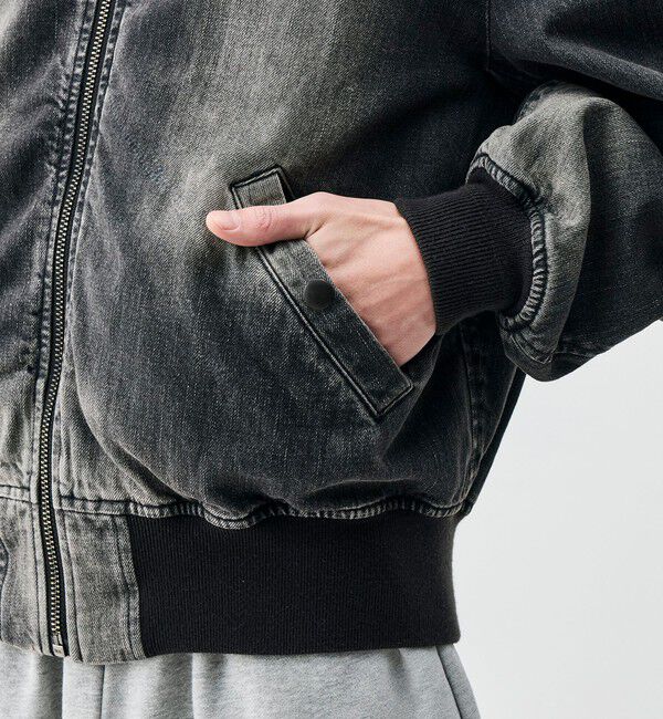 Edition「ブラックデニム MA-1ジャケット」|デニムジャケット|