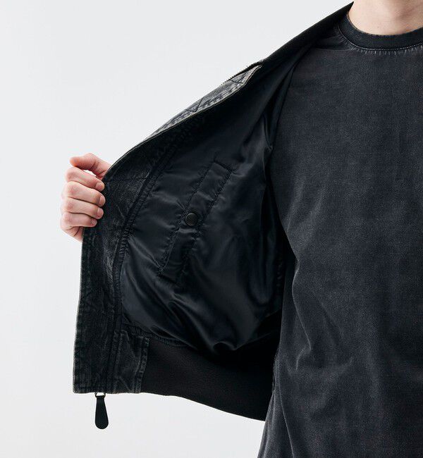 Edition「ブラックデニム MA-1ジャケット」|デニムジャケット|
