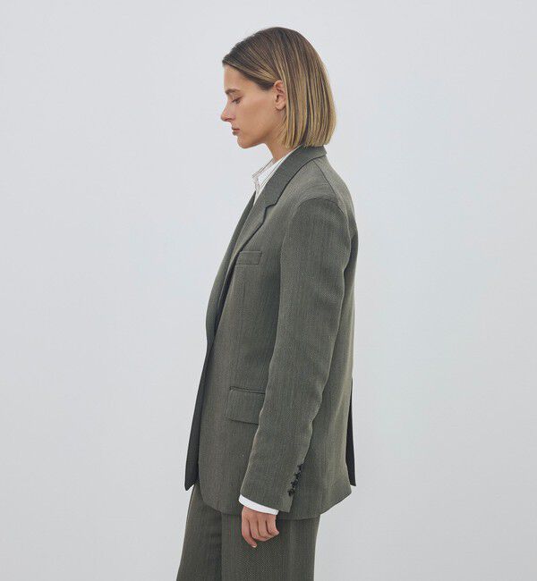 DES PRES「【WEB先行予約】ハイツイストカルゼ ラウンドショルダーシングルジャケット」|テーラードジャケット|