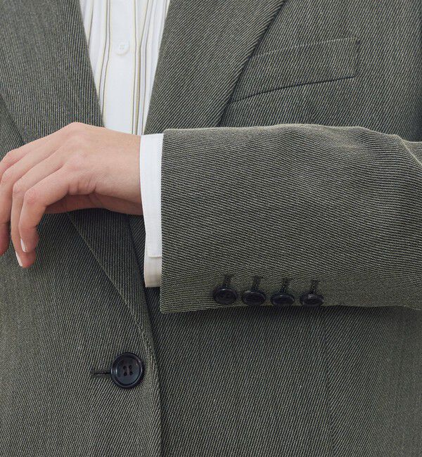 DES PRES「【WEB先行予約】ハイツイストカルゼ ラウンドショルダーシングルジャケット」|テーラードジャケット|