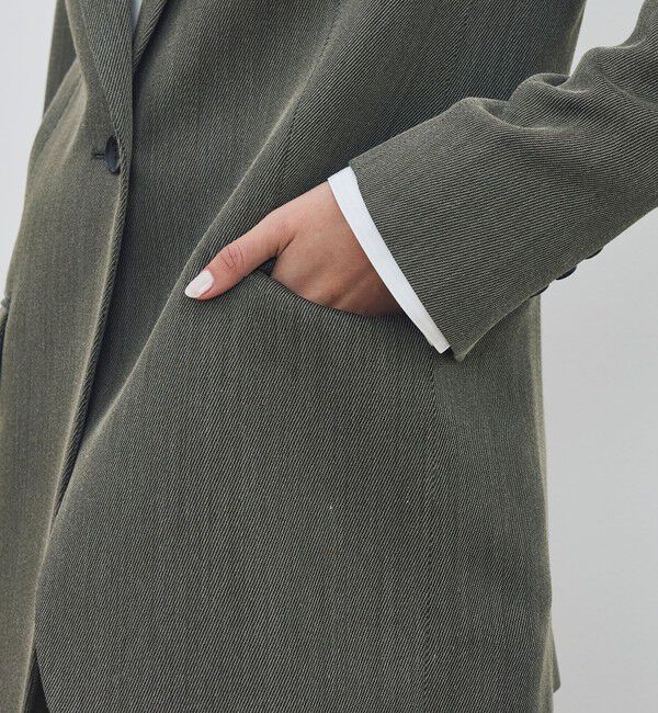 DES PRES「【WEB先行予約】ハイツイストカルゼ ラウンドショルダーシングルジャケット」|テーラードジャケット|