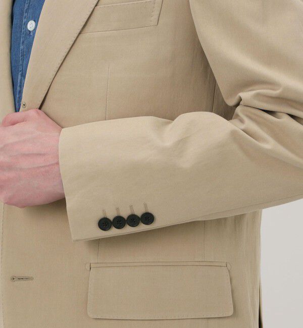 TOMORROWLAND MENS「シルクコットンリネン シングルブレステッド 3Bジャケット」|テーラードジャケット|