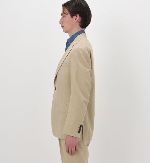 TOMORROWLAND MENS「シルクコットンリネン シングルブレステッド 3Bジャケット」|テーラードジャケット|
