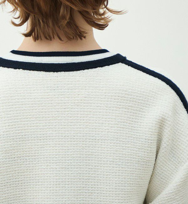 MACPHEE「モスライクステッチ Vカラーカーディガン」|カーディガン|