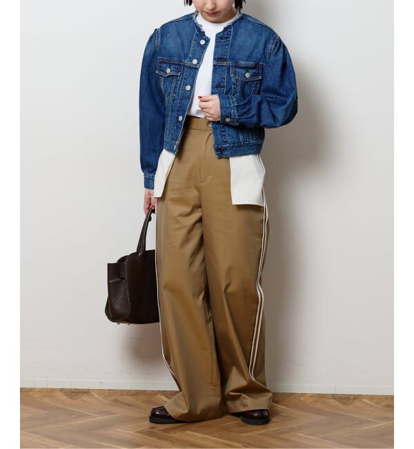  「カーブスリーブショートデニムジャケット」|デニムジャケット|