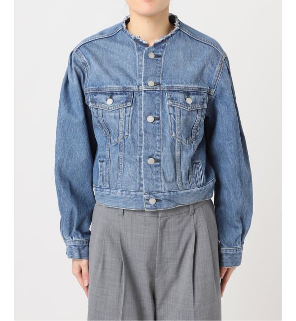  「カーブスリーブショートデニムジャケット」|デニムジャケット|