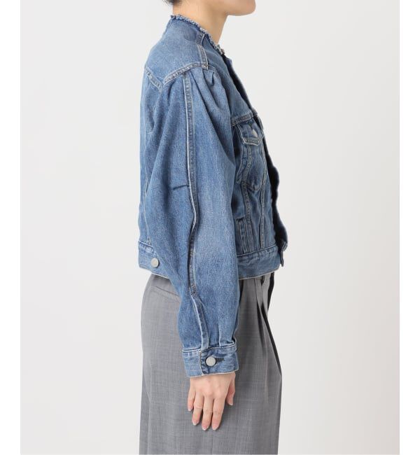  「カーブスリーブショートデニムジャケット」|デニムジャケット|