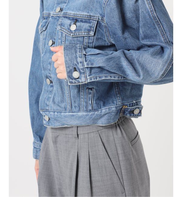  「カーブスリーブショートデニムジャケット」|デニムジャケット|