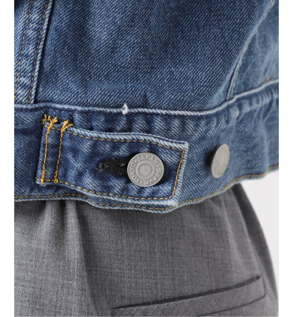  「カーブスリーブショートデニムジャケット」|デニムジャケット|