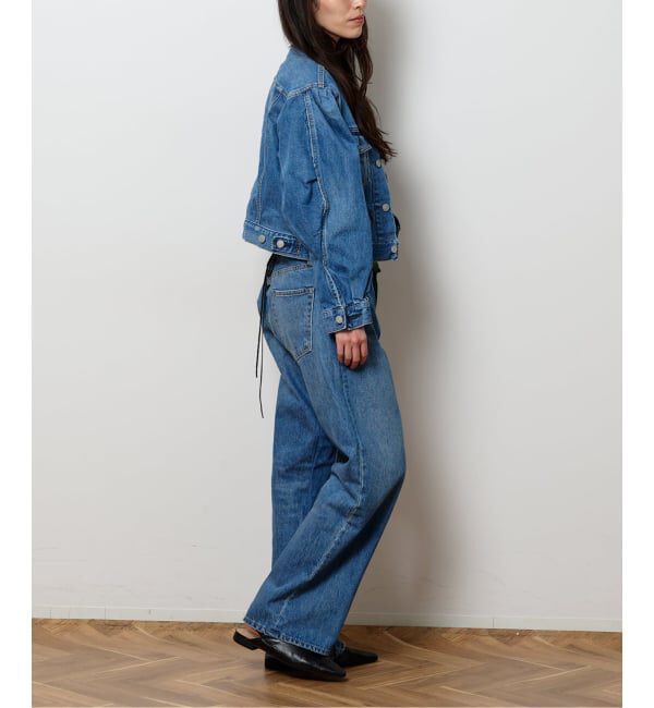  「カーブスリーブショートデニムジャケット」|デニムジャケット|