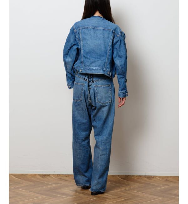  「カーブスリーブショートデニムジャケット」|デニムジャケット|