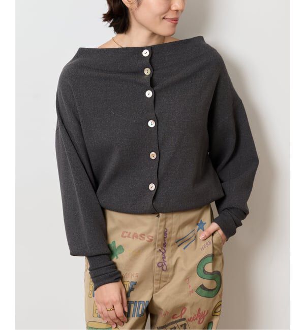  「2WAYワイドネックルーズKNIT CARDIGAN TOPS：ニット」|ニット・セーター|