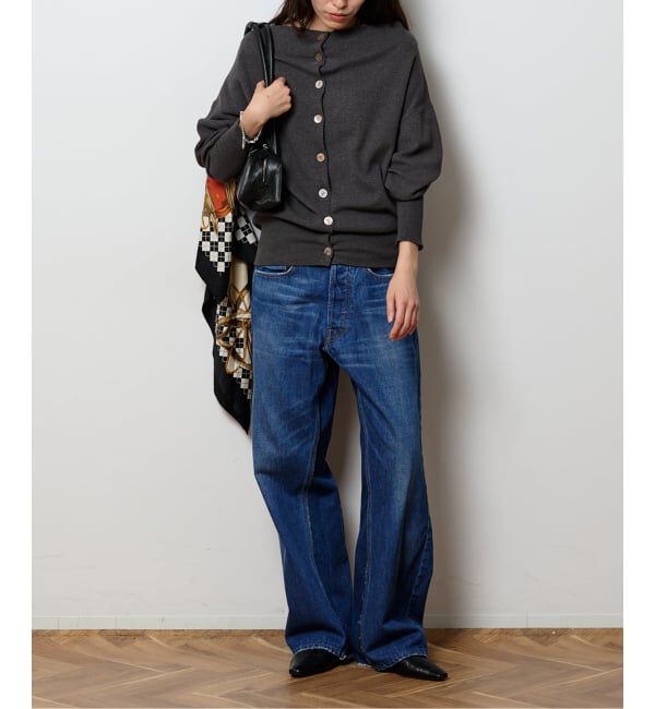  「2WAYワイドネックルーズKNIT CARDIGAN TOPS：ニット」|ニット・セーター|