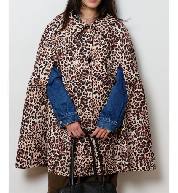  「LEOPARD CAPE SPRING コート」|ポンチョ・ケープ|