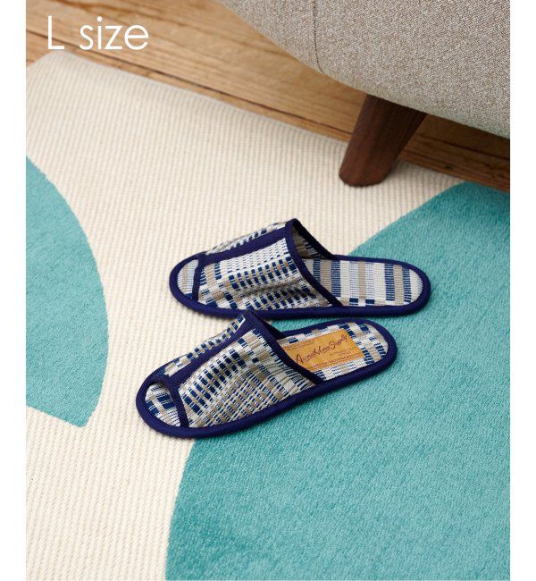 ACME「SLIPPER OVERSHOT Lサイズ　スリッパ」|ルームシューズ|ネイビー