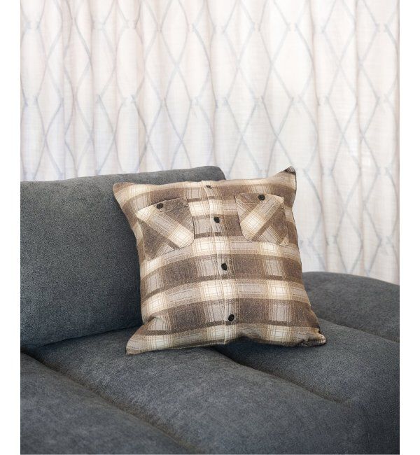 ACME「GRUNGE PT NEL CUSHION　クッションカバー45cm」|クッション・クッションカバー|ブラウン