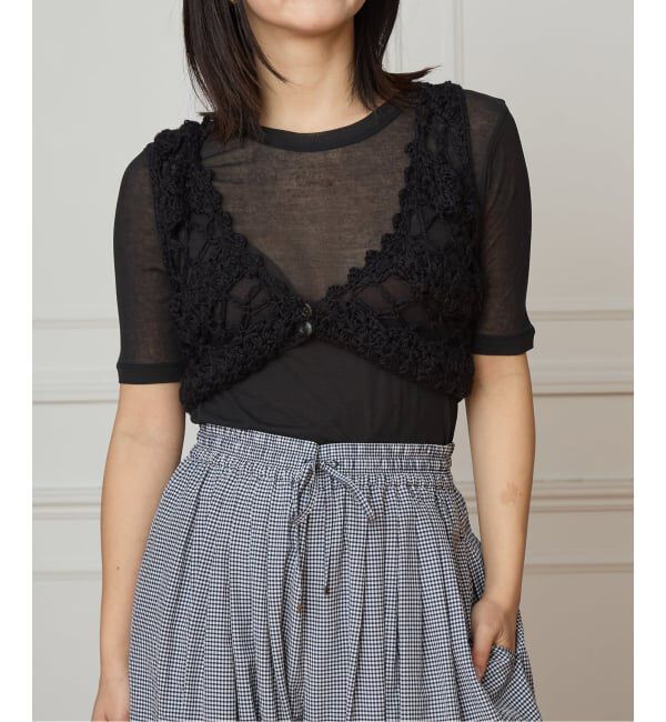 IENA LA BOUCLE「MAYDI/マイディ flower crochet ブラトップ CONEXION」|その他|