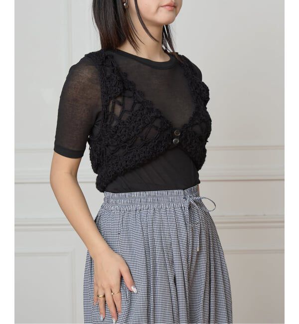 IENA LA BOUCLE「MAYDI/マイディ flower crochet ブラトップ CONEXION」|その他|