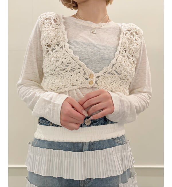 IENA LA BOUCLE「MAYDI/マイディ flower crochet ブラトップ CONEXION」|その他|ナチュラル