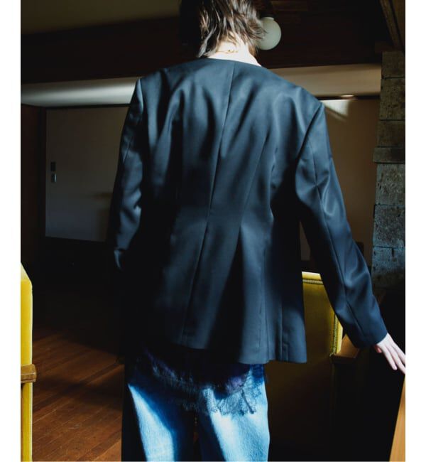 VERMEIL par iena「ドライツイルノーカラージャケット」|ノーカラージャケット|