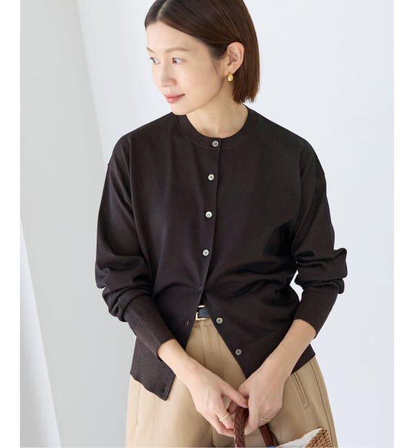 IENA「《新色あり/追加2》LEVITAロングスリーブカーディガン」|カーディガン|