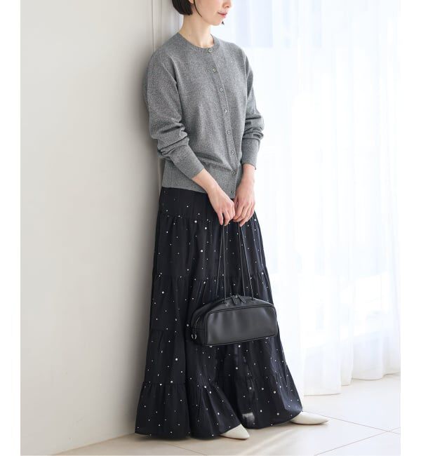 IENA「《新色あり/追加2》LEVITAロングスリーブカーディガン」|カーディガン|