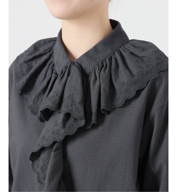 IENA「ドビーカットワークフリルブラウス」|シャツ・ブラウス|