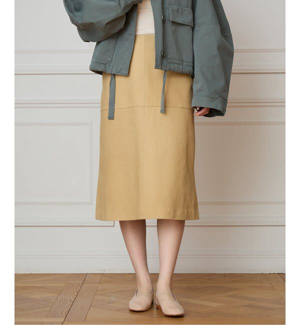 IENA LA BOUCLE「IENA LA BOUCLE GOATLEATHER スカート」|スカート|ベージュ B