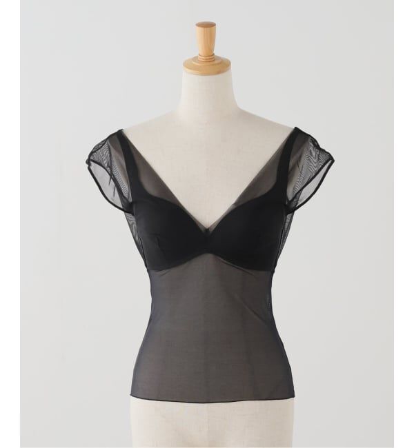 IENA「NICENICE MOMENT/ナイスナイスモーメント MESH FRENCH TOP N3-26S-030」|その他|ブラック
