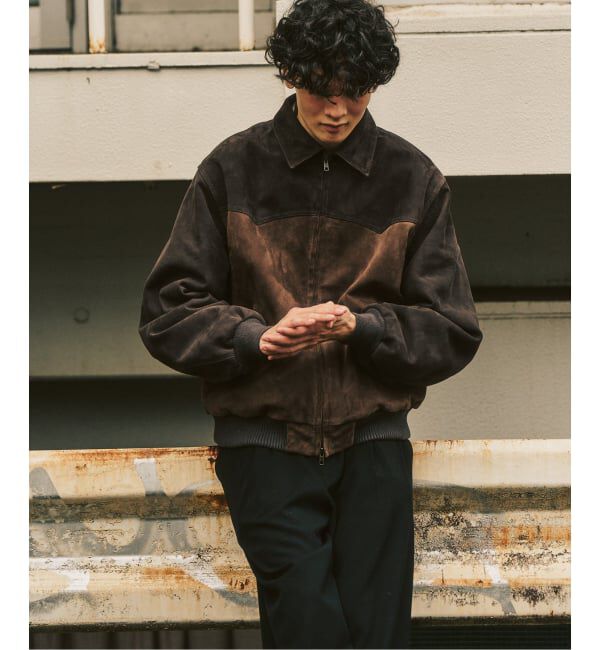 417 EDIFICE「ラムスエード ジップヨークジャケット」|ライダースジャケット|