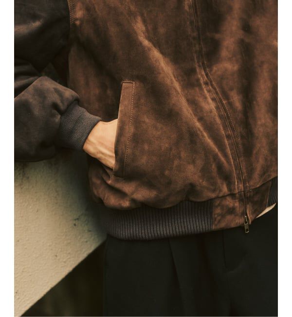 417 EDIFICE「ラムスエード ジップヨークジャケット」|ライダースジャケット|