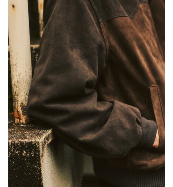 417 EDIFICE「ラムスエード ジップヨークジャケット」|ライダースジャケット|