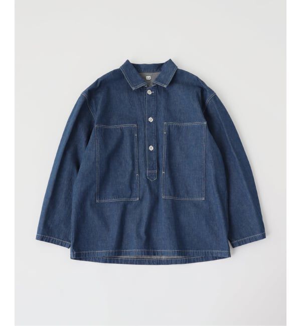 EDIFICE「ETS.MATERIAUX(マテリオ) Denim Us Army シャツ」|シャツ・ブラウス|ブルー