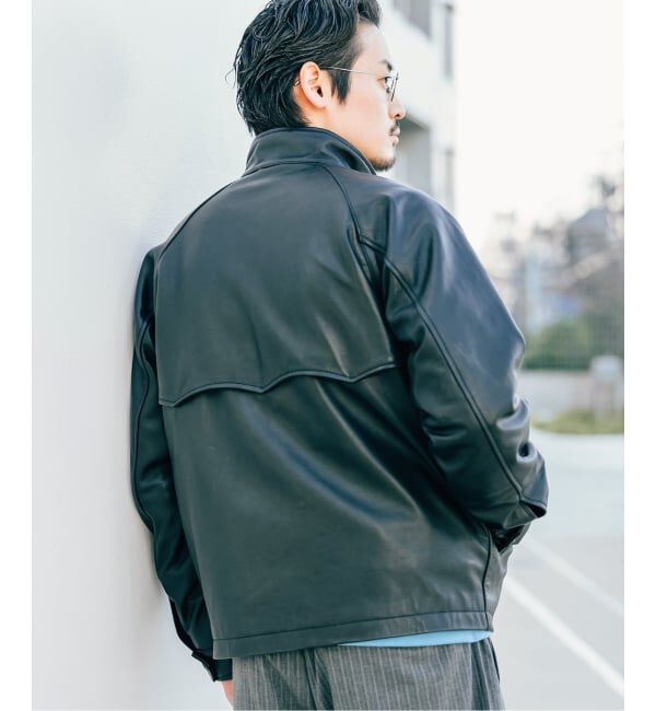 EDIFICE「ラム レザー ドライビング ブルゾン」|ライダースジャケット|