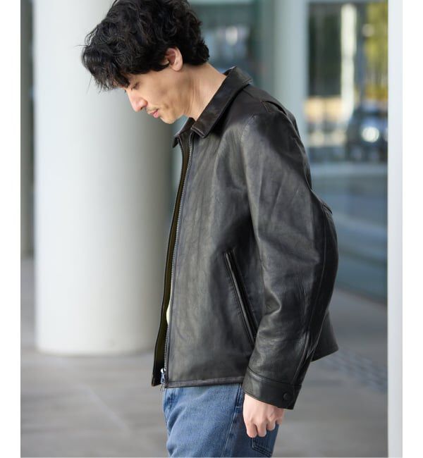 EDIFICE「ラム アンティーク レザー ジャケット」|ライダースジャケット|