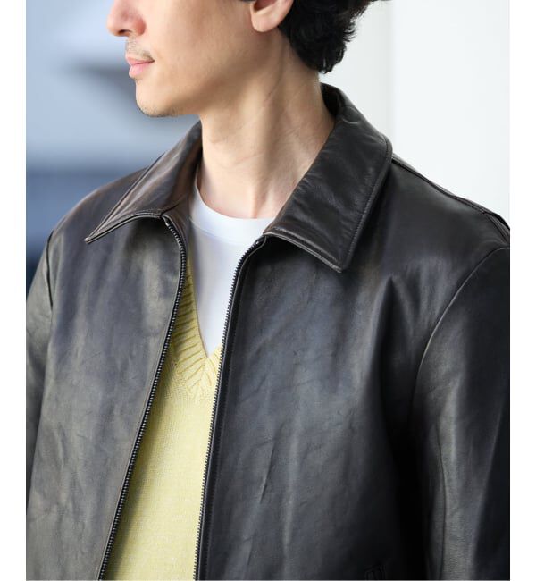 EDIFICE「ラム アンティーク レザー ジャケット」|ライダースジャケット|